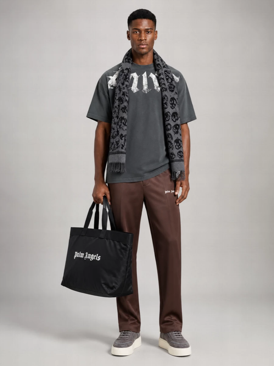 Palm Angels Logo-Print Loose Shirt