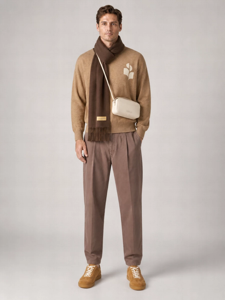 Isabel Marant Fine-Knit Logo-Intarsia Oversized Sweater