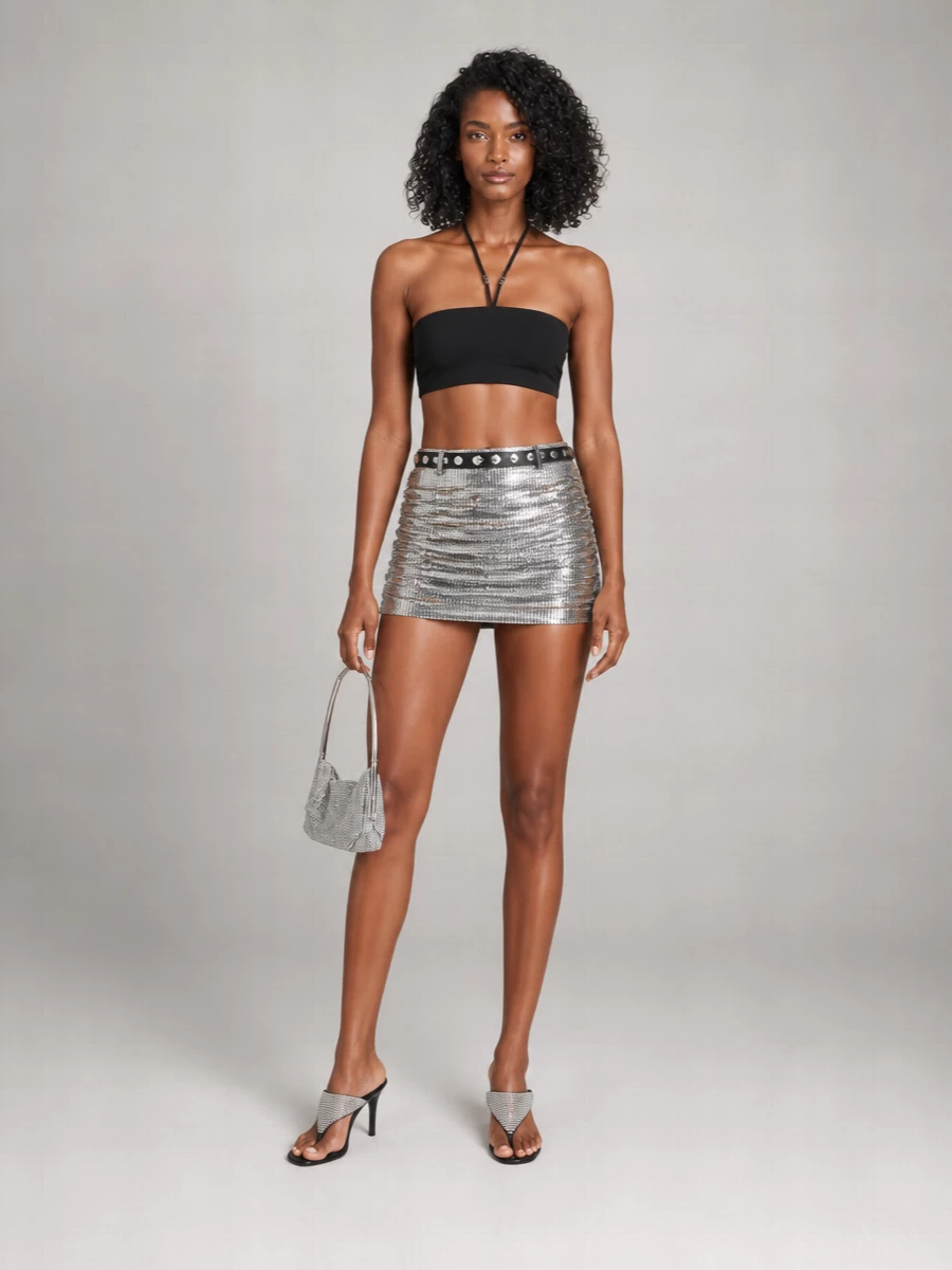 Dsquared2 Embellished Wool Mini Shorts