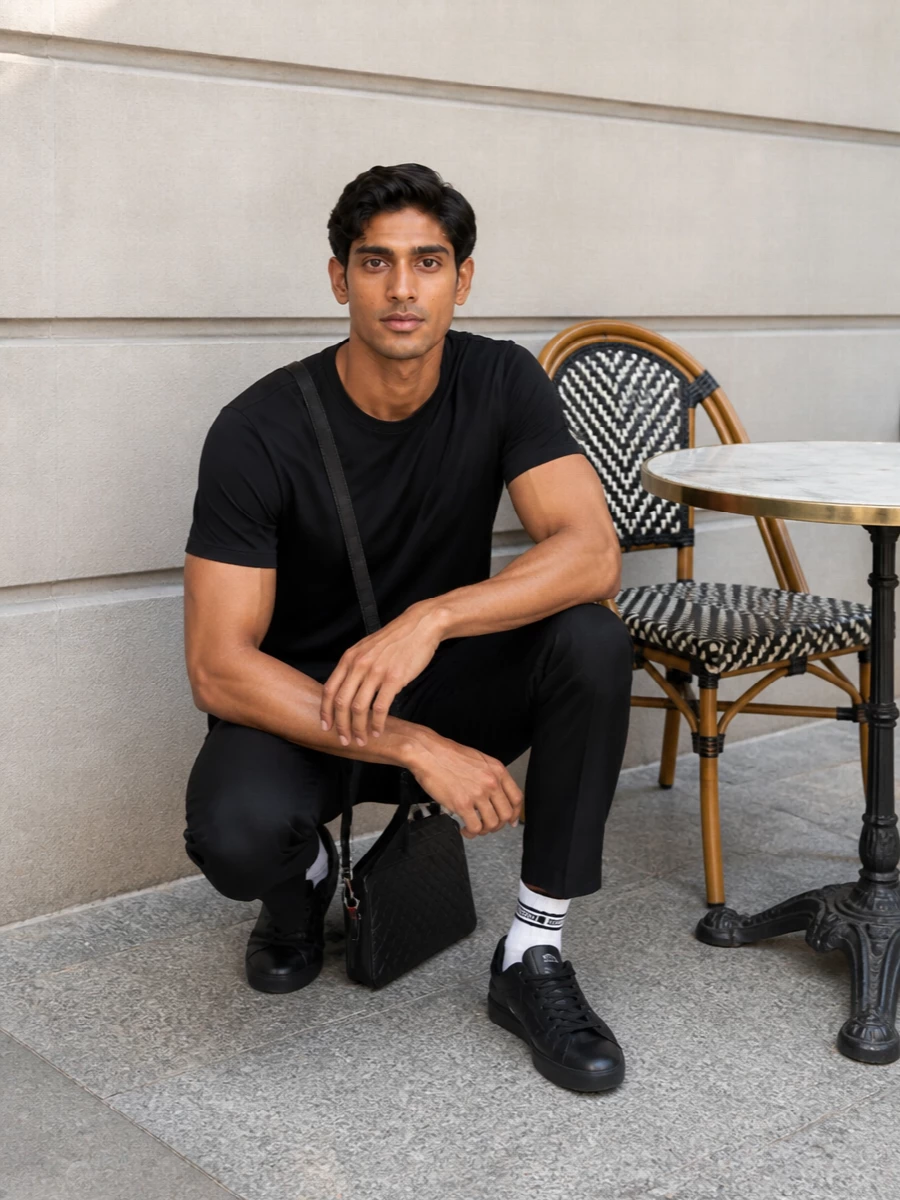 Canada goose black tee golden goose trouser