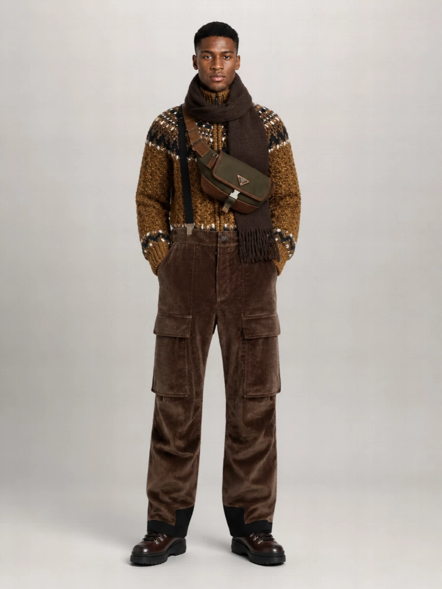Moncler Grenoble Corduroy Padded Ski Overalls