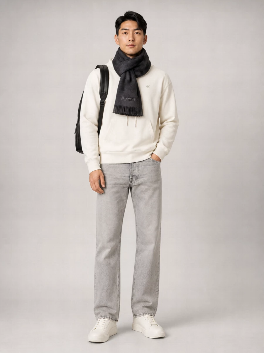 Calvin Klein Cotton Blend Relaxed Fit Hoodie