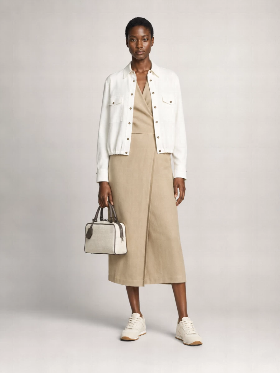 Brunello Cucinelli Cotton Long-Sleeve Shirt Jacket