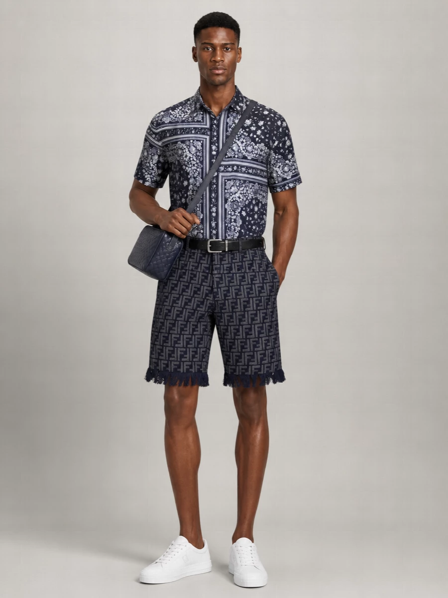 Fendi Denim Bermuda Shorts