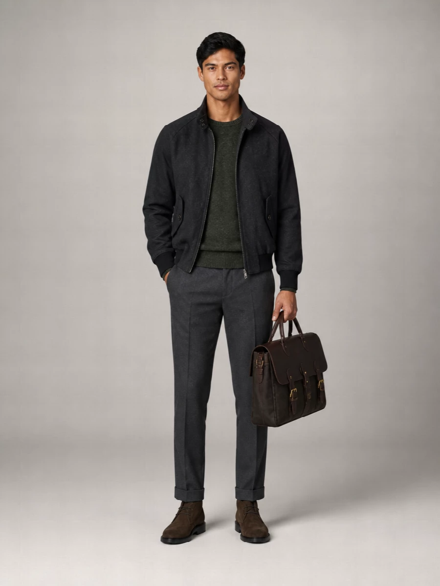 Baracuta wool cashmere single breasted jacket