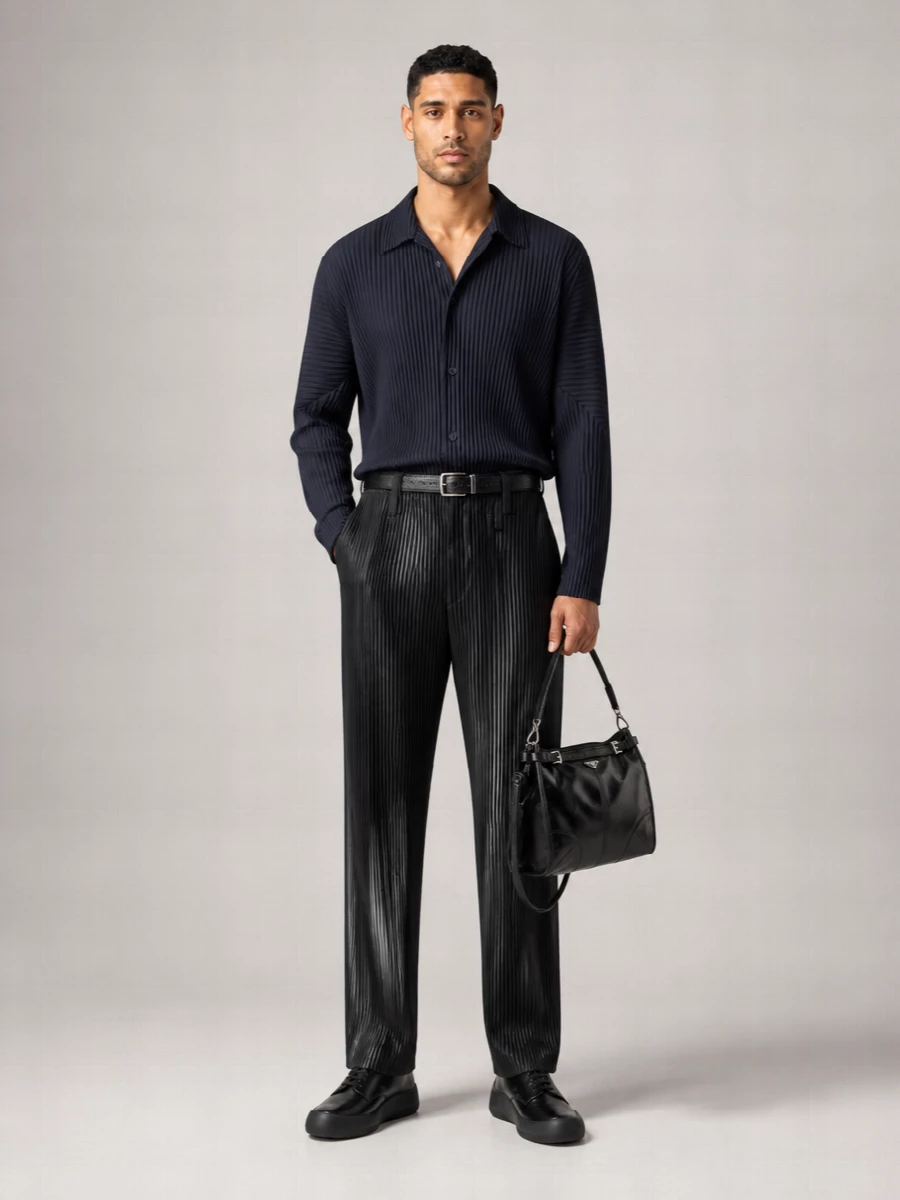 Homme Plisse Issey Miyake In The Shadow Straight-Leg Trousers
