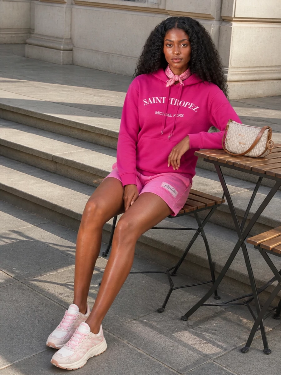 Michael kors hoodie pink shorts kenzo sneakers