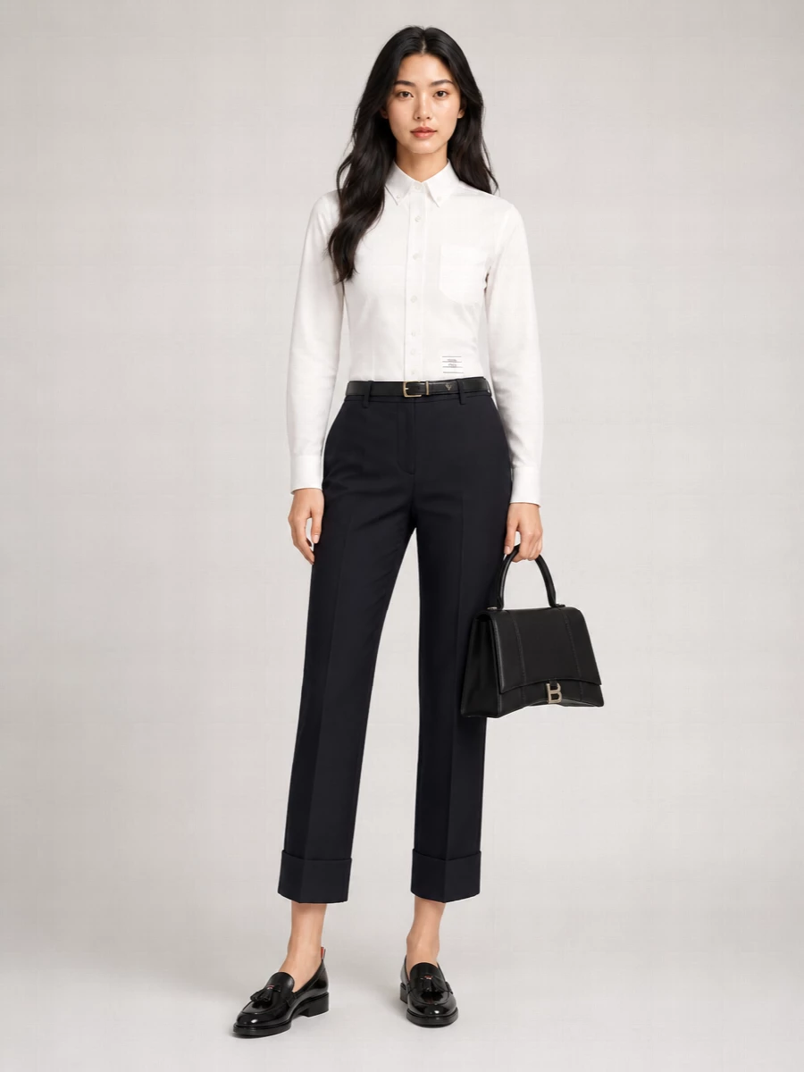 Thom Browne Wool Cropped Trousers