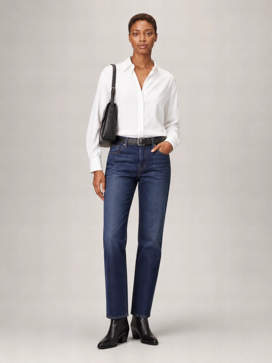 7 For All Mankind straight-leg denim jeans
