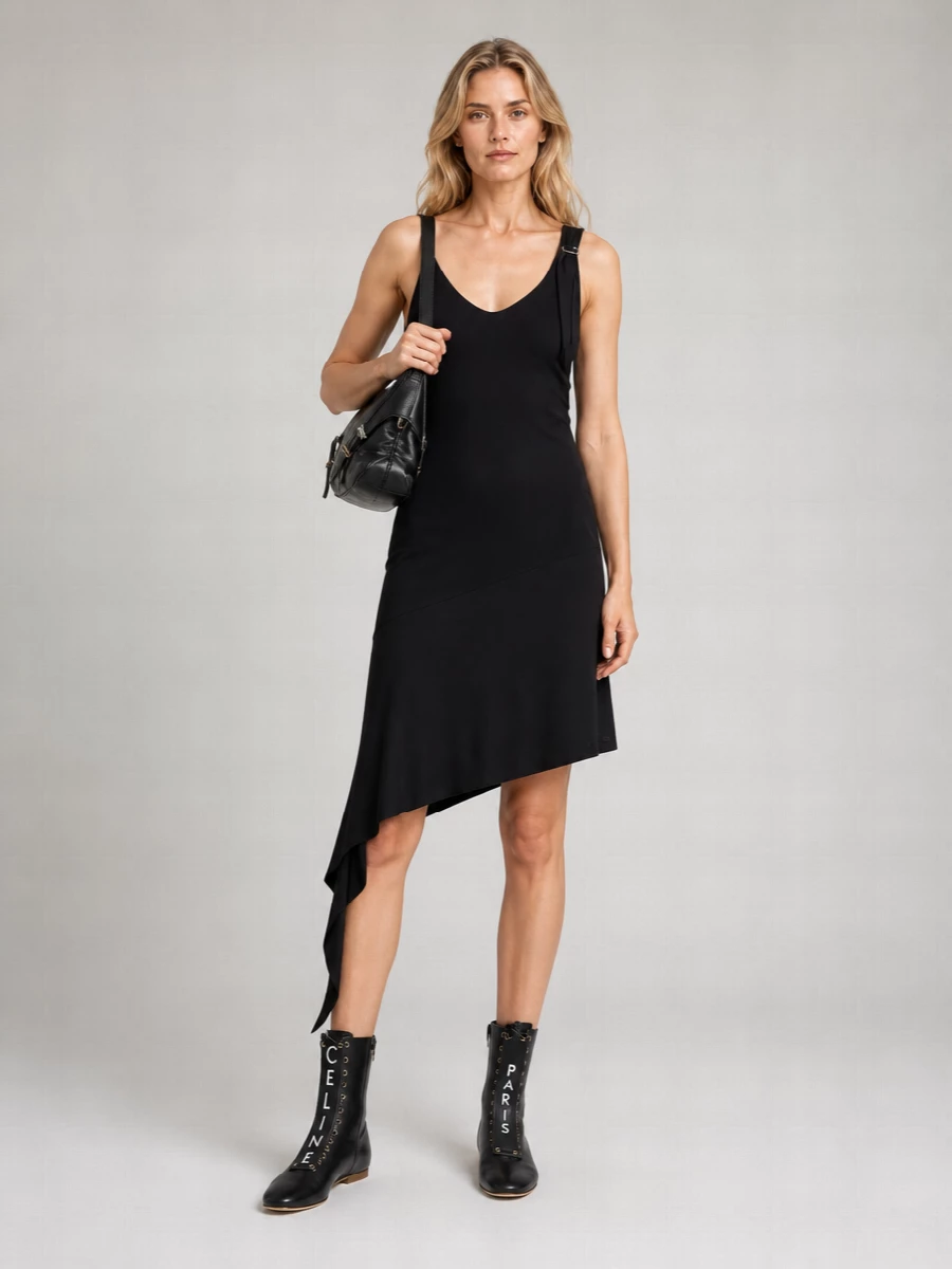 Celine Lamb Leather Lace-Up Boots