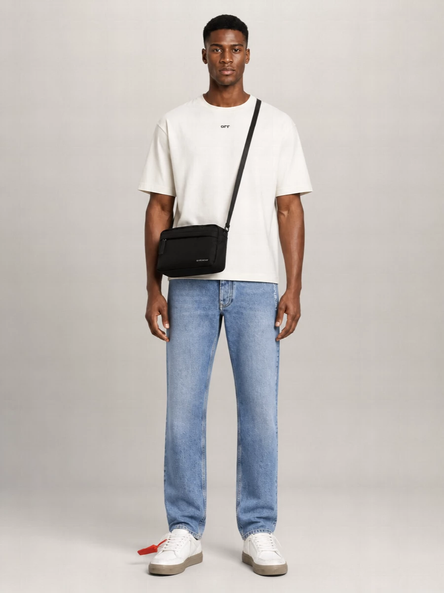 Off-White Leather Low-Top Sneakers