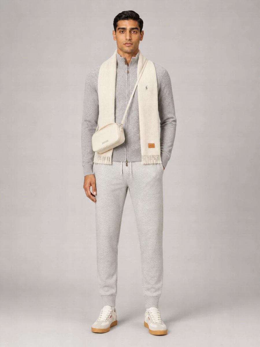 Polo Ralph Lauren Ribbed Wool Zip Cardigan
