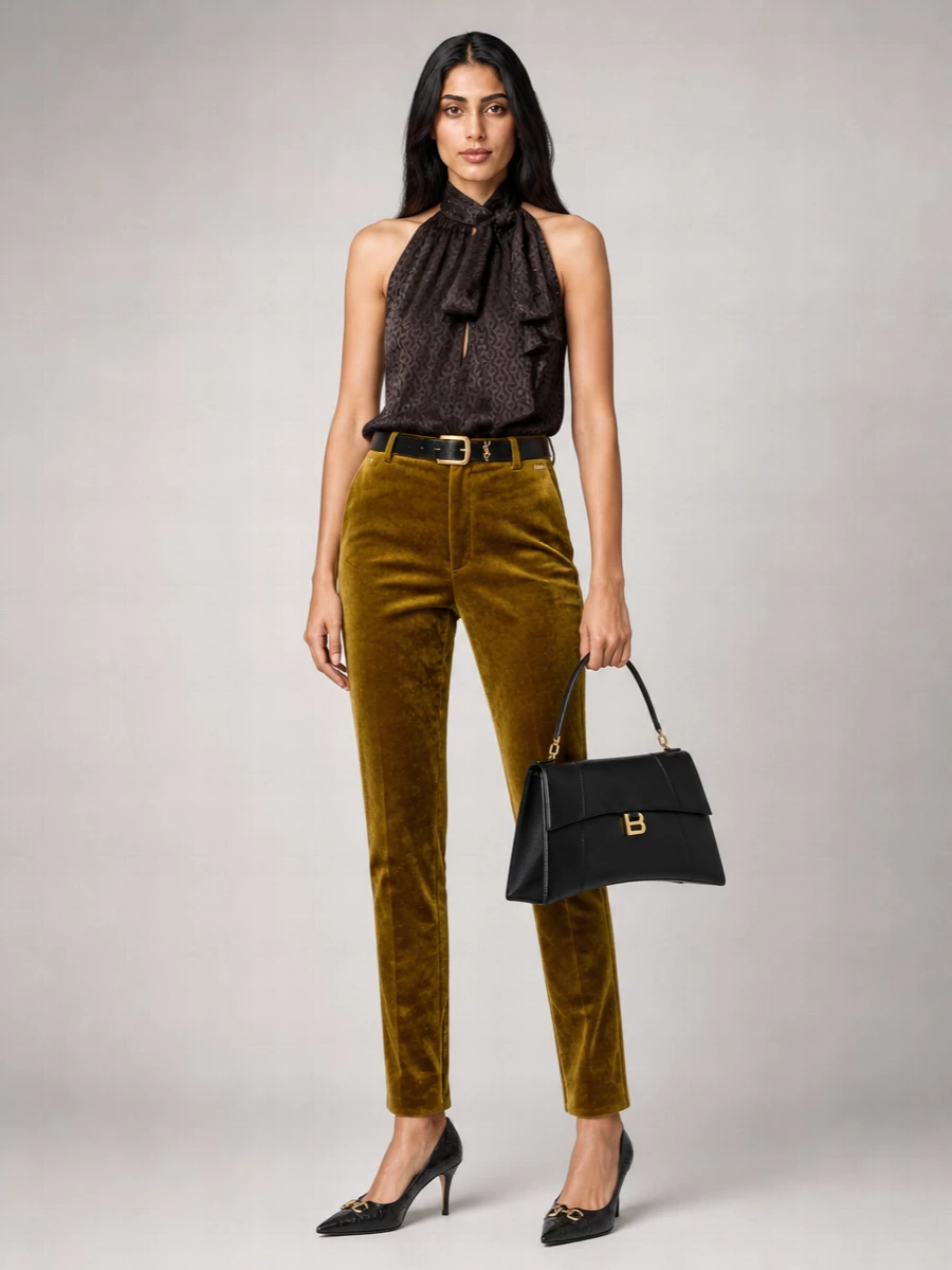 Gucci Chenille Skinny Trousers