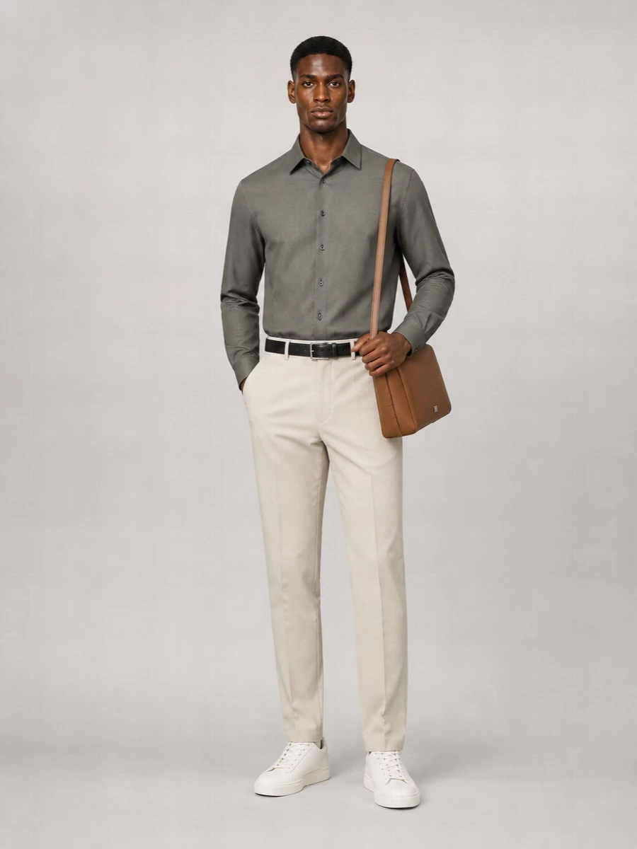 Giorgio Armani Linen Long-Sleeve Shirt