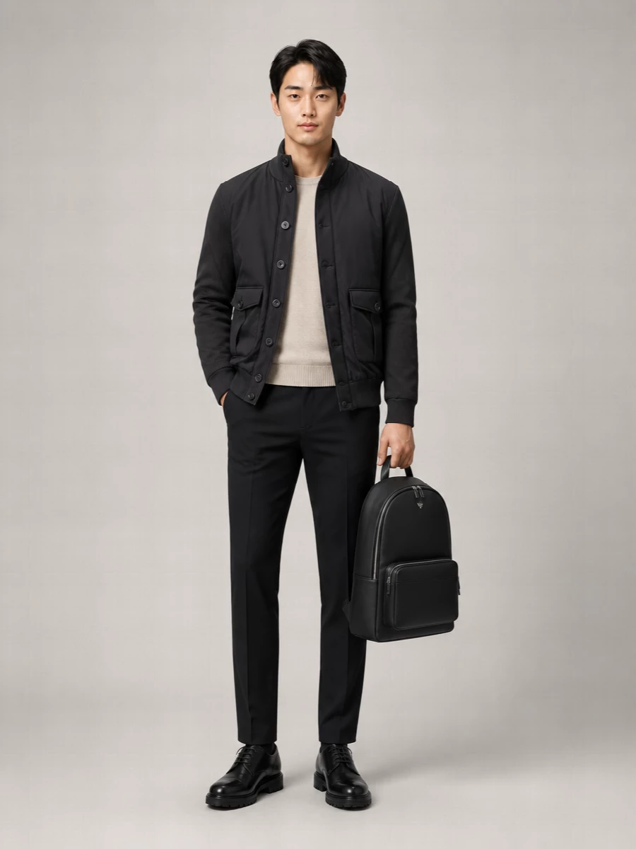 Herno Cotton Padded Single Breasted Coat