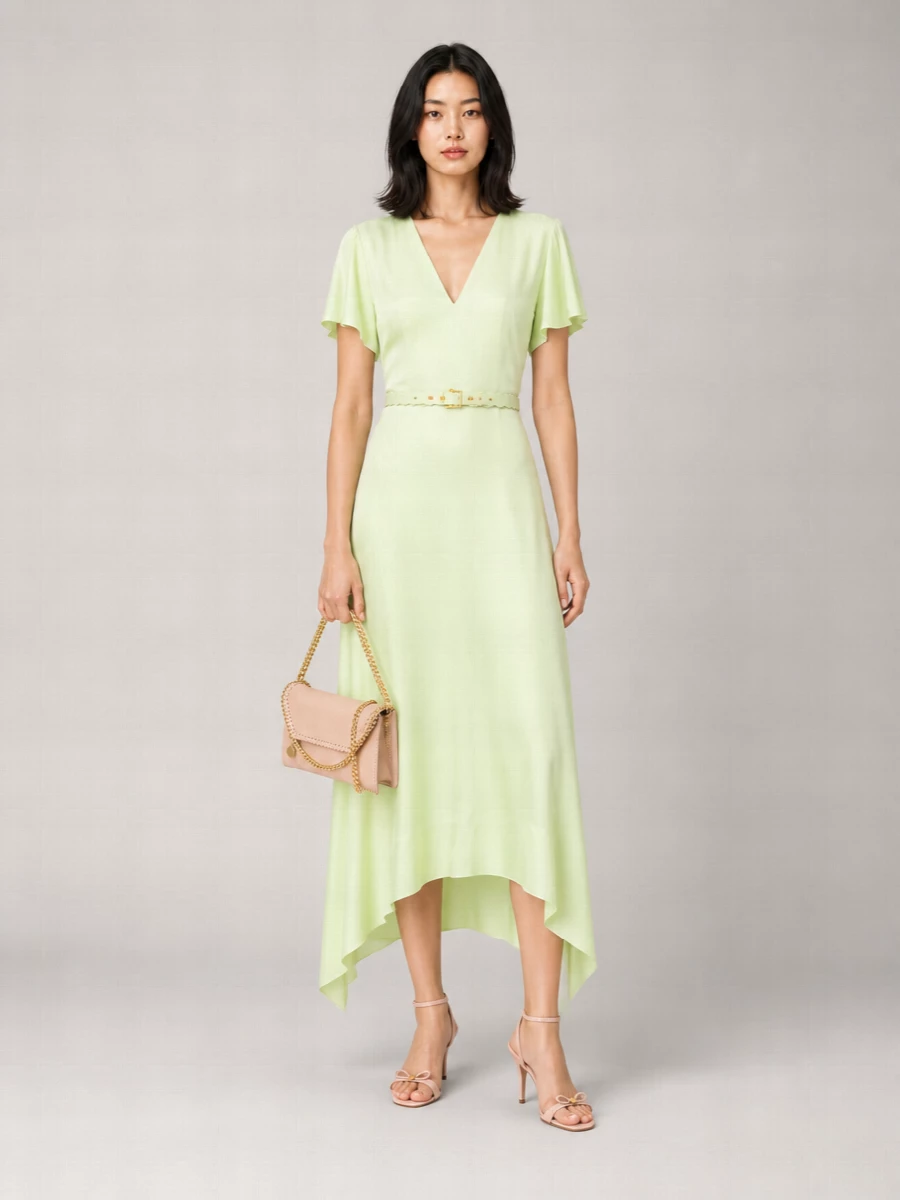 Stella Mccartney Satin Midi Dress