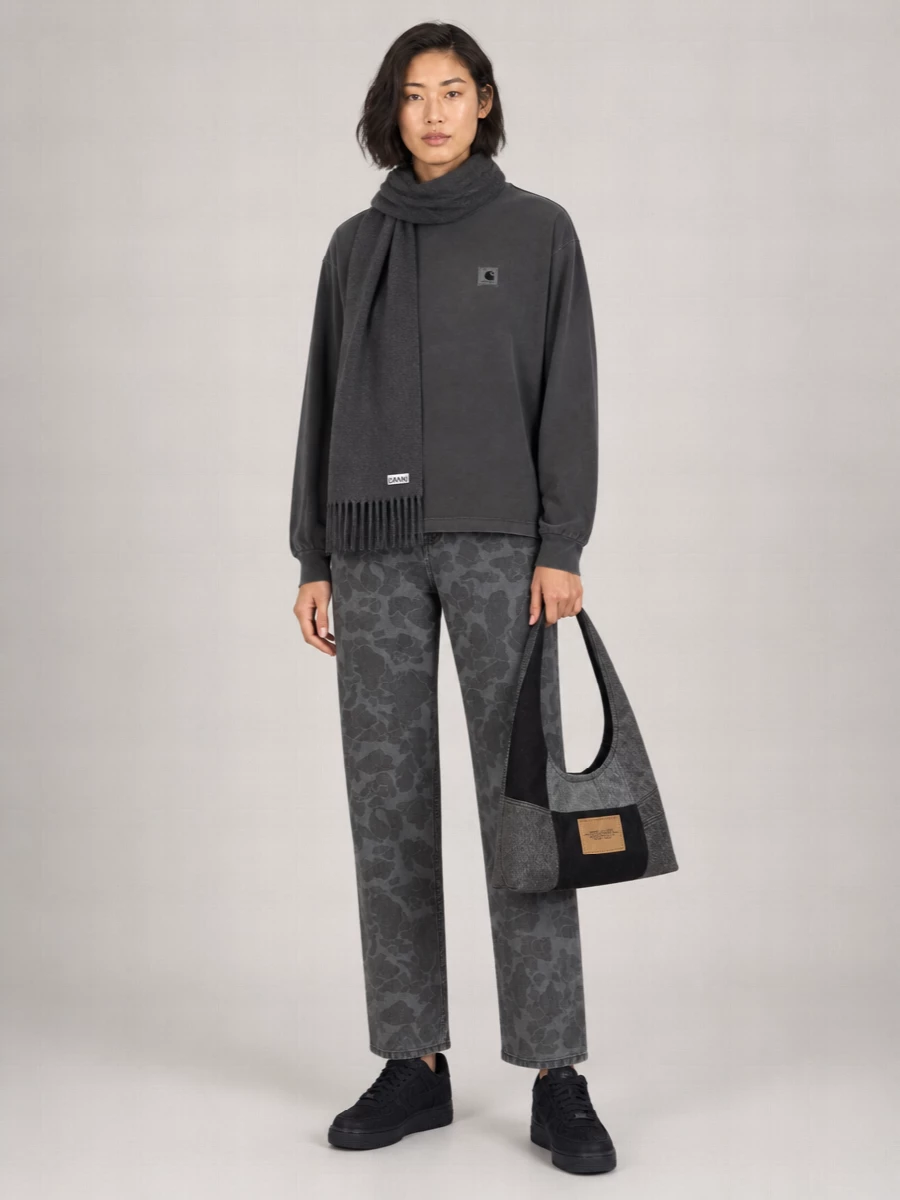 Carhartt Wip Camouflage-Print High-Rise Tapered Jeans