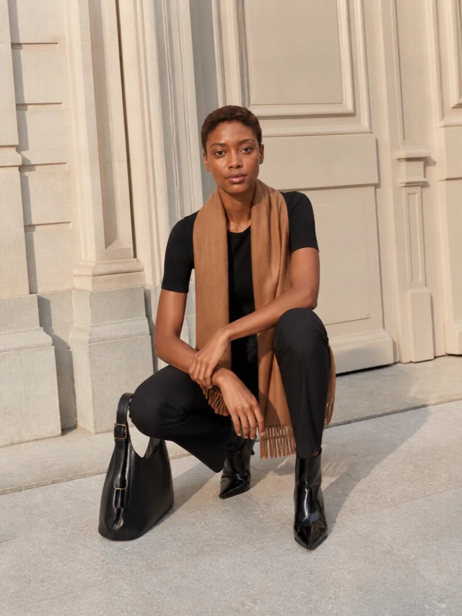 Max mara black trousers knit tee ankle boots