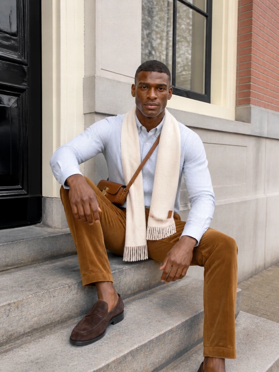 Polo ralph lauren shirt corduroy trousers outfit