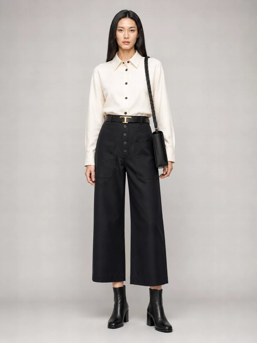 Studio Nicholson Cotton Wide-Leg Trousers