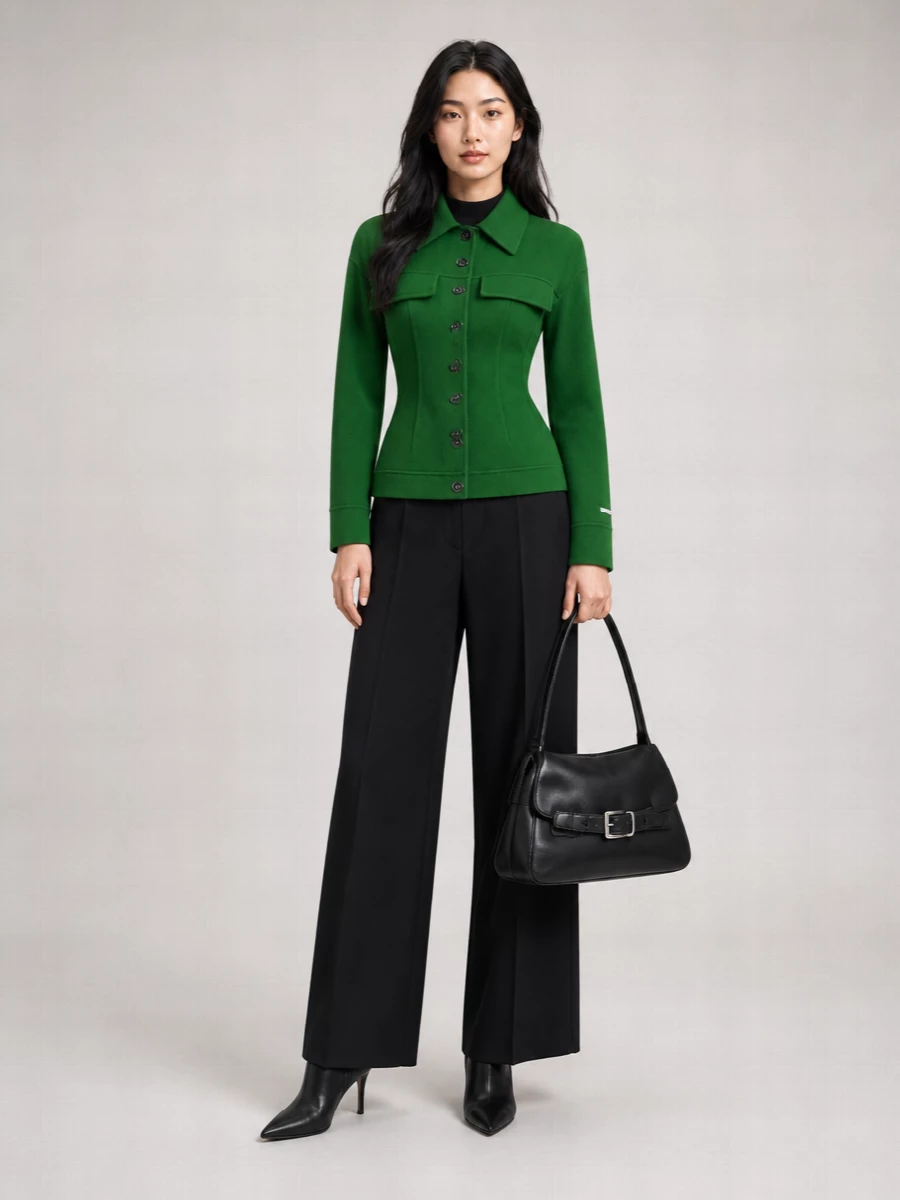 Sportmax Virgin Wool Single Breasted Coat