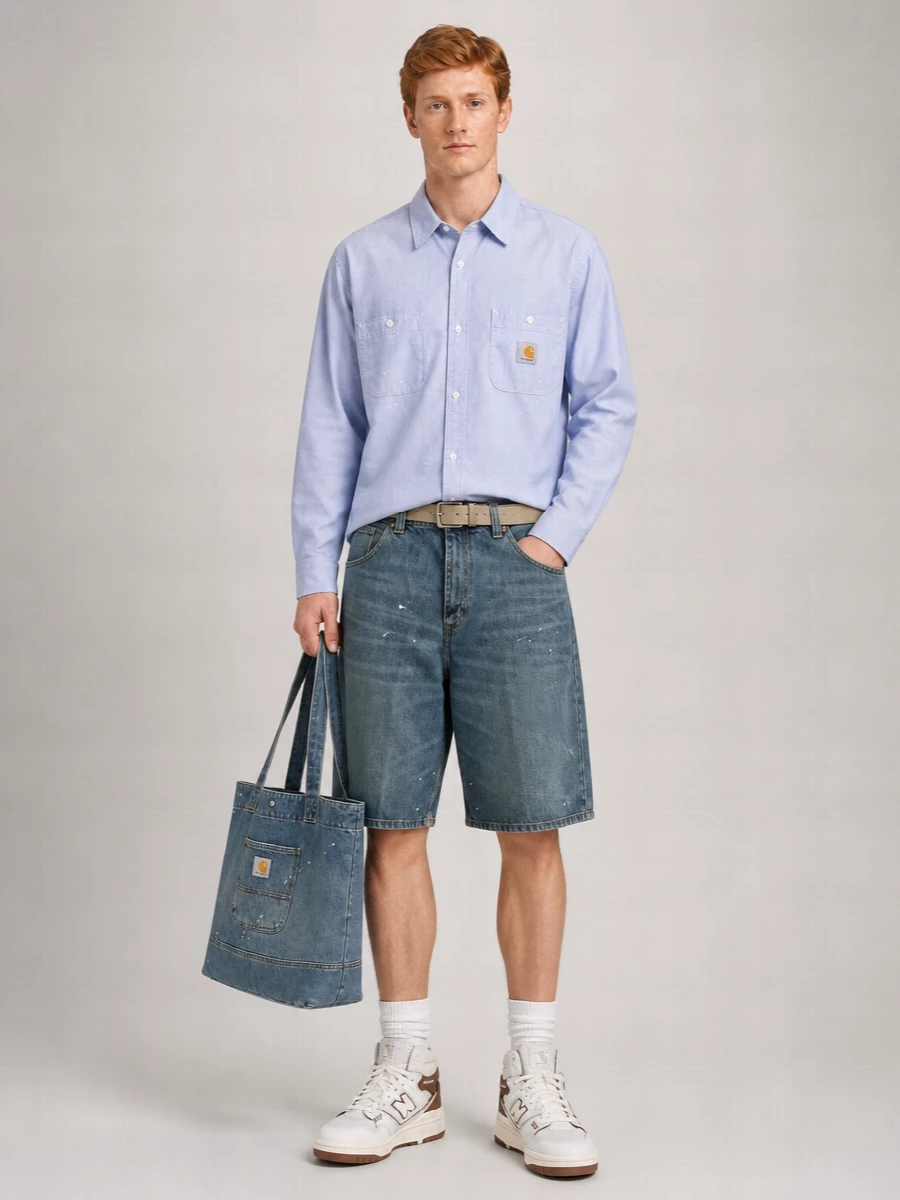 Carhartt Wip Denim Loose-Fit Utility Shorts