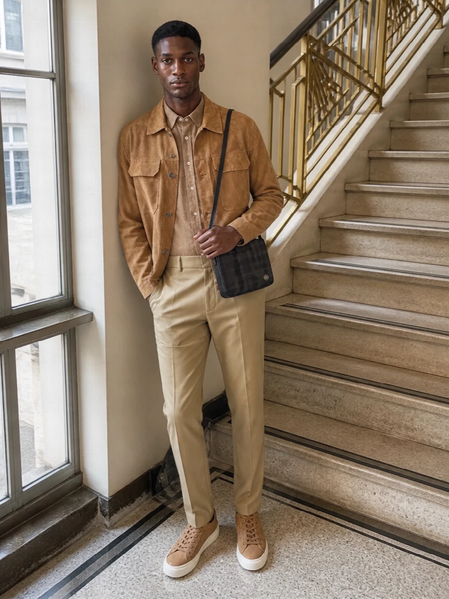 Boss camel trucker chinos hogan sneakers