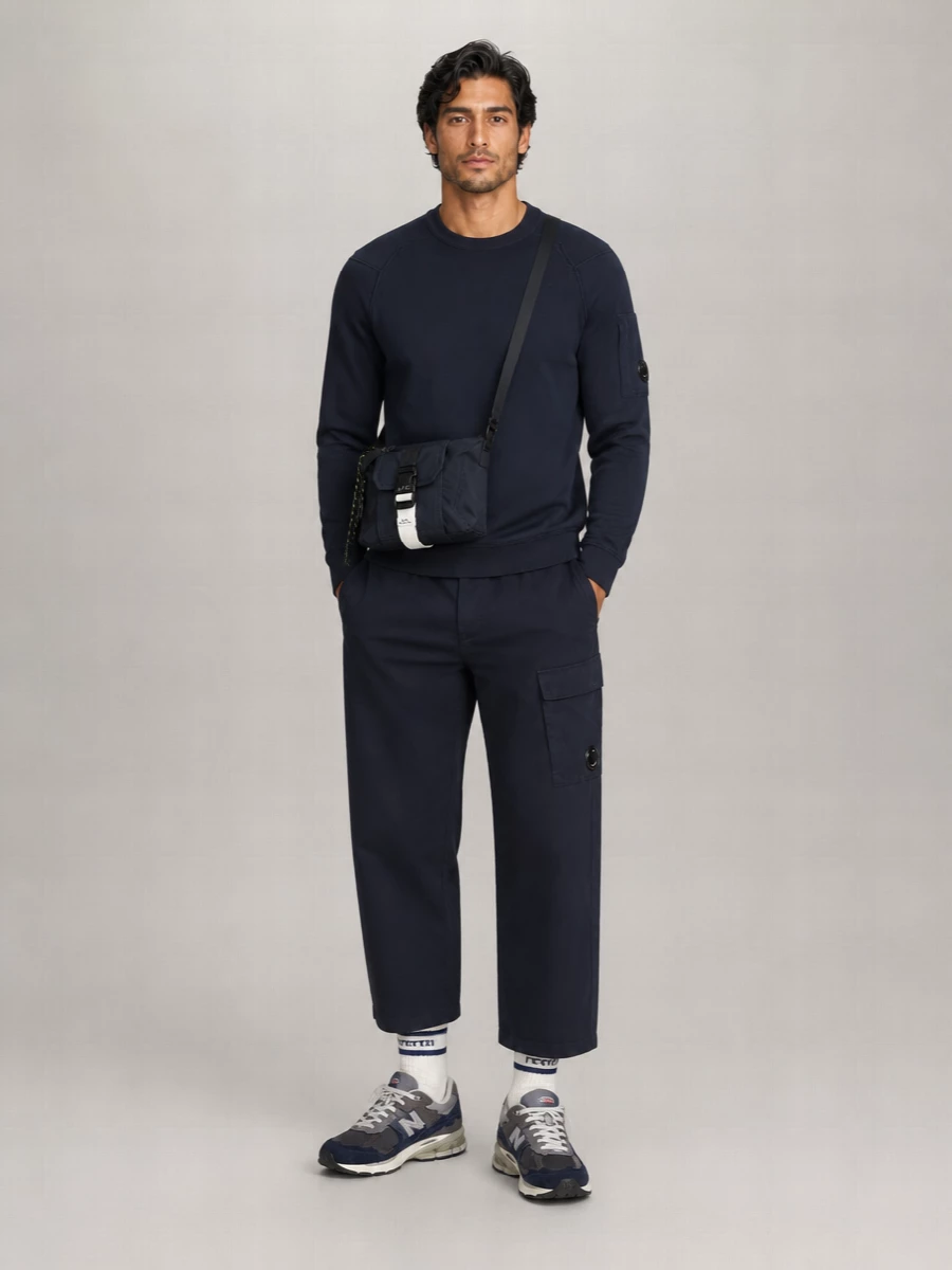 C.p. Company Cotton Ribbed Crewneck Sweater