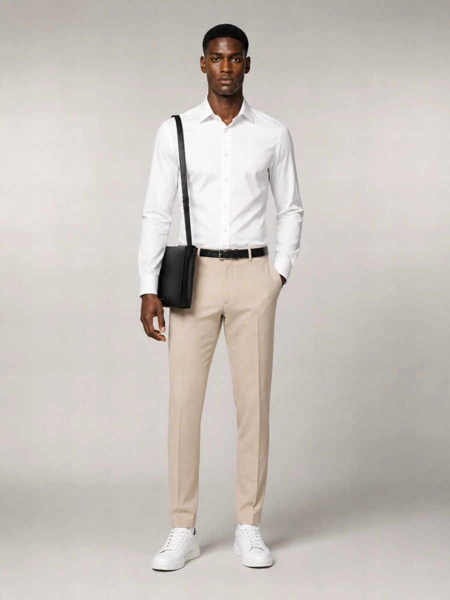 Boss Linen Slim-Fit Long-Sleeve Shirt