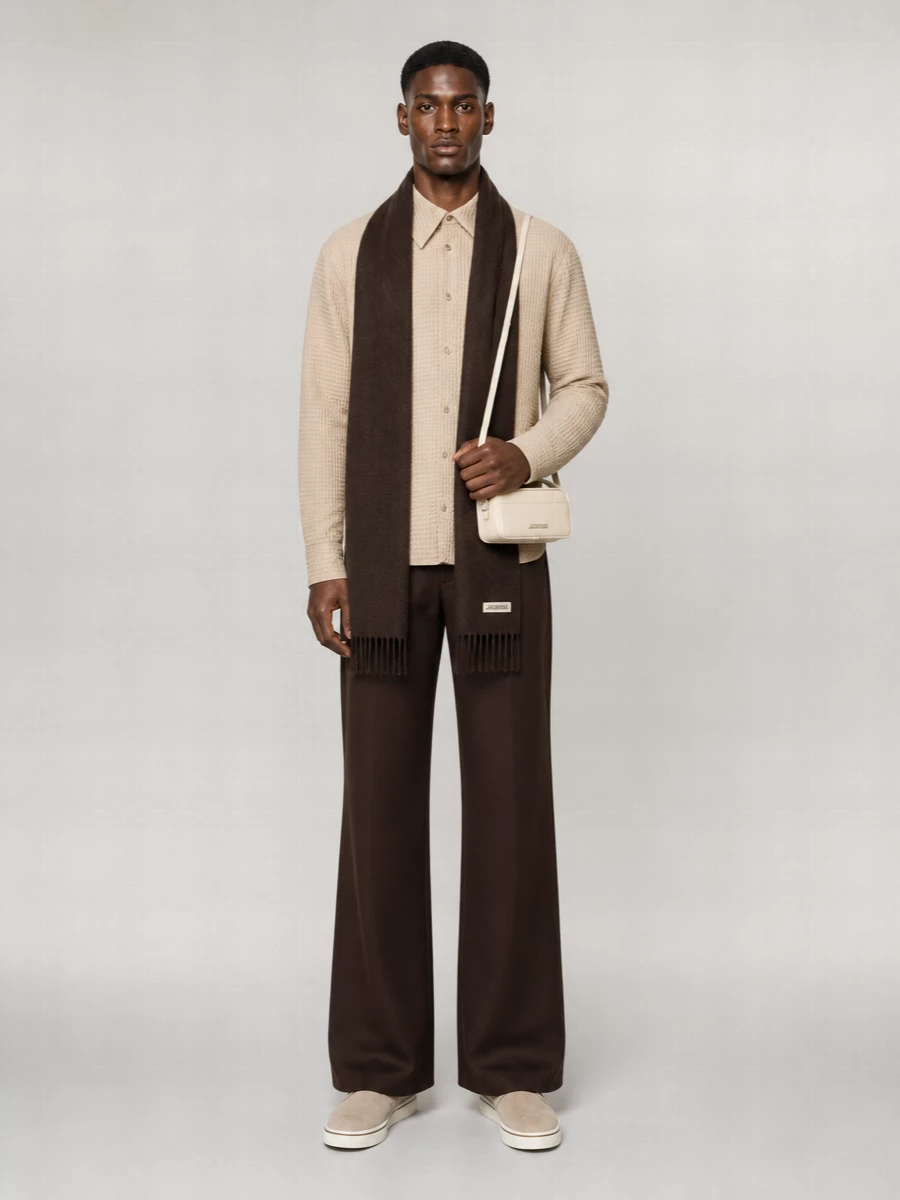 Séfr Cotton Waffle-Knit Overshirt