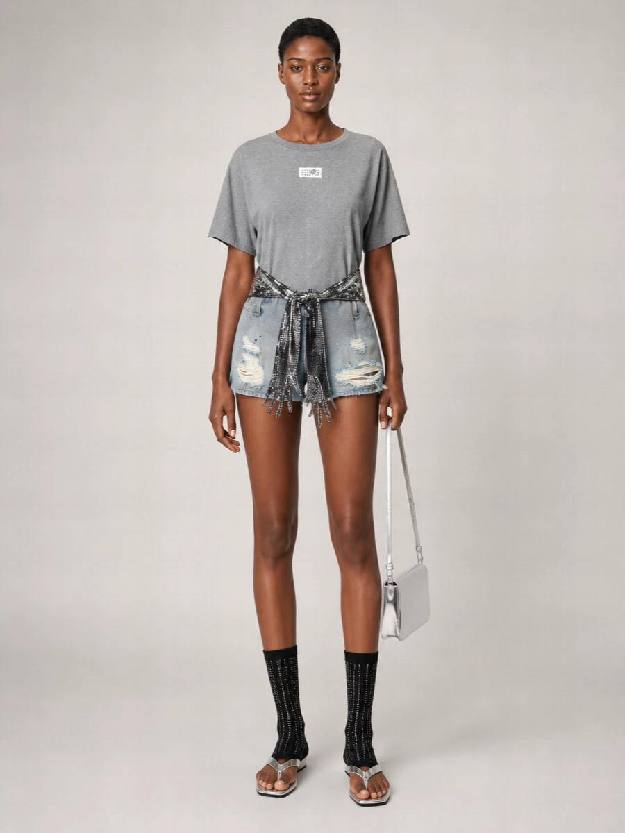 Mm6 Maison Margiela Denim Short Shorts