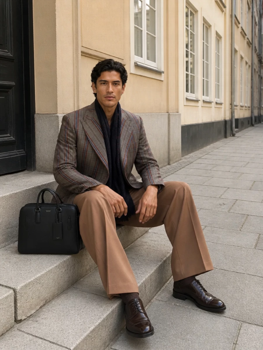 Vivienne westwood blazer camel trousers brogues