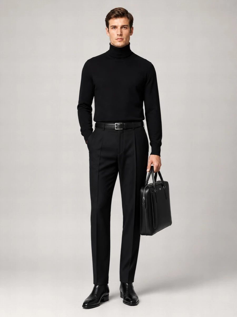 Tom Ford Fine-Knit Wool Turtleneck Tank Top