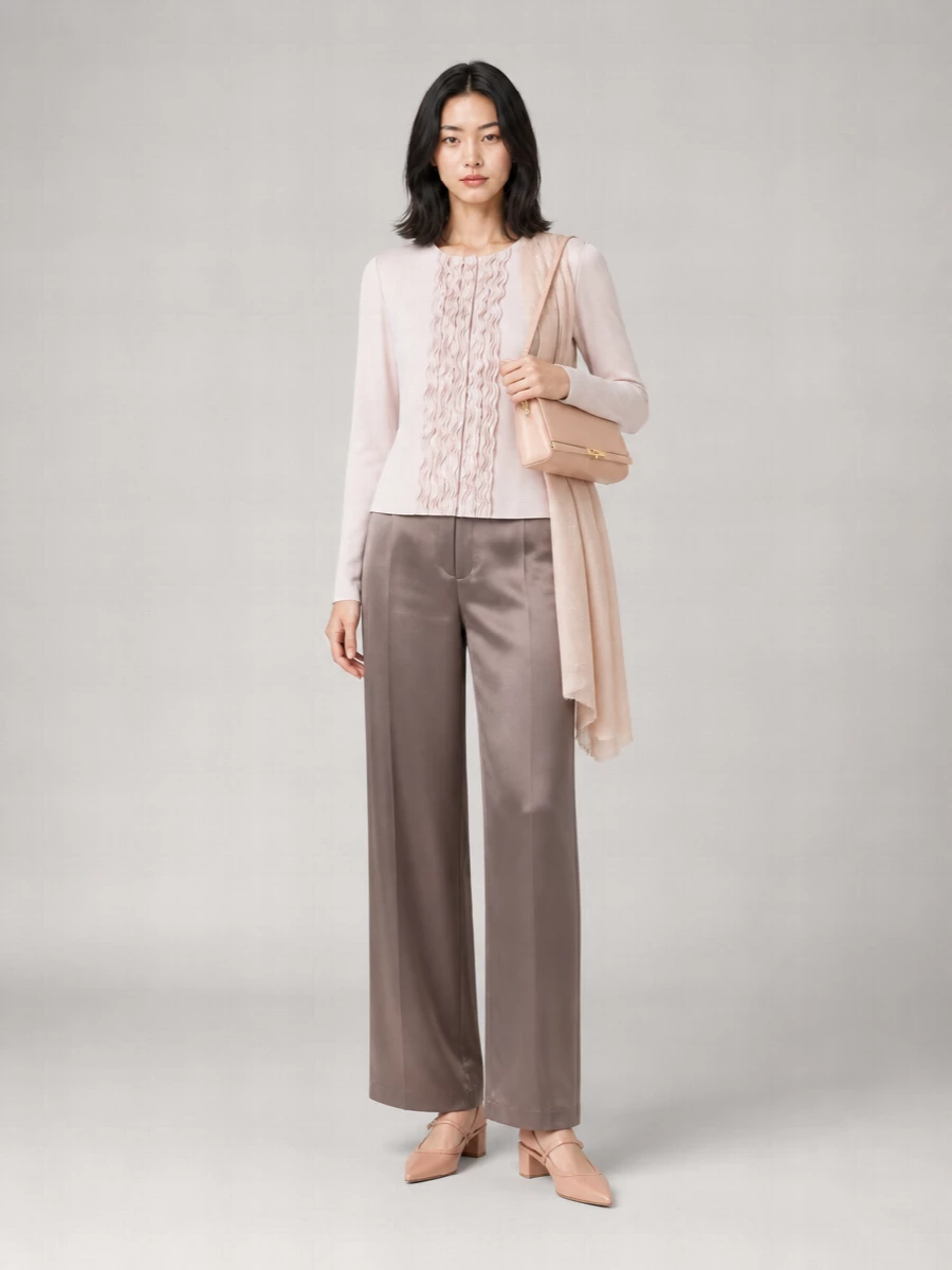 Emporio Armani Ruffled Long-Sleeve Blouse