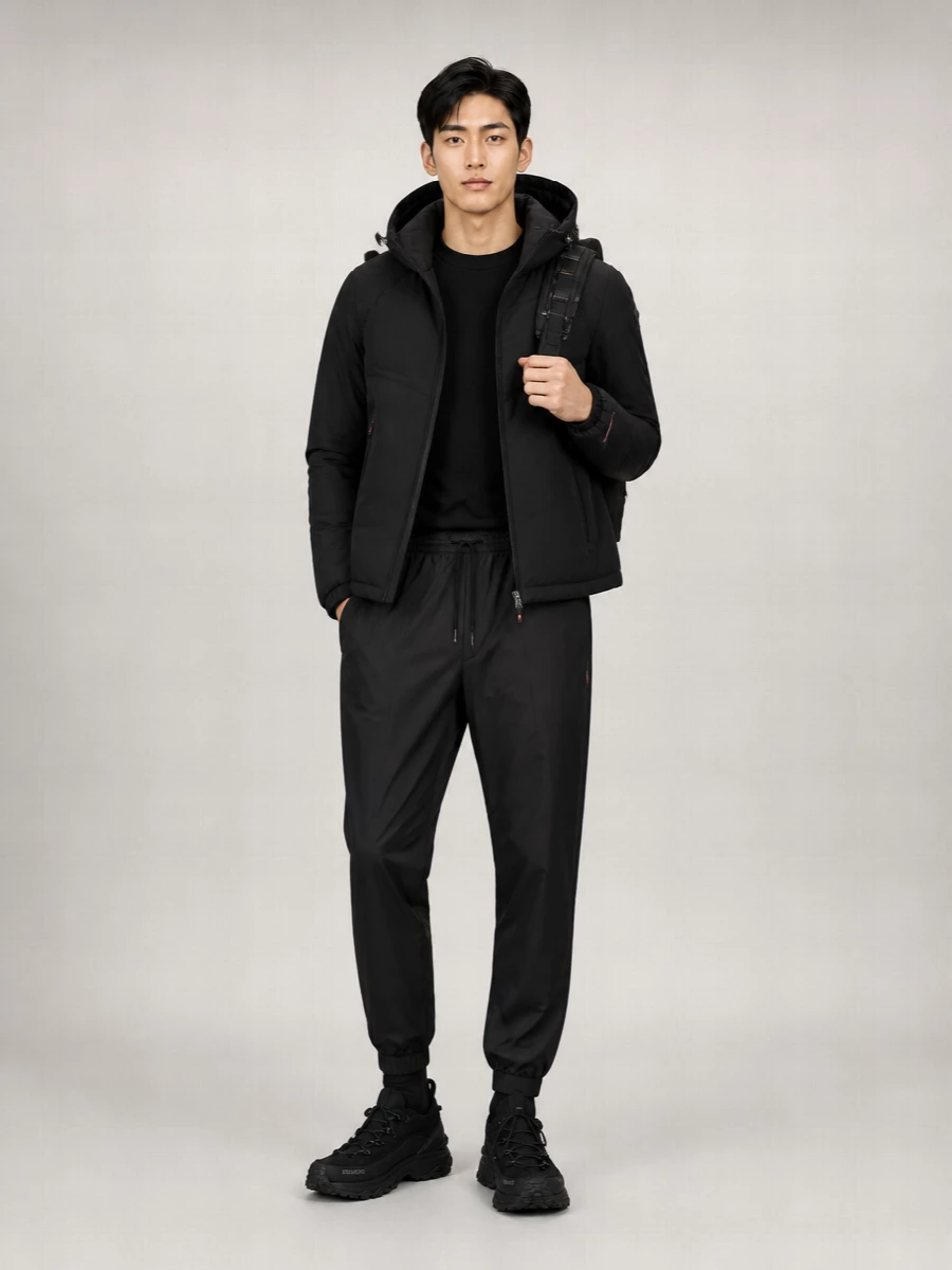Moncler Grenoble down hooded ski jacket