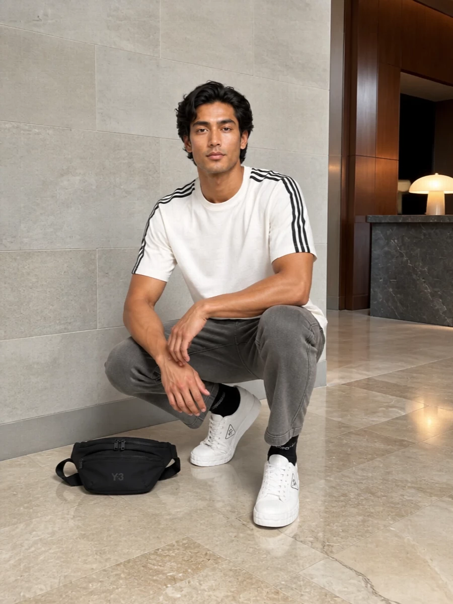 Y3 tee our legacy pants prada sneakers