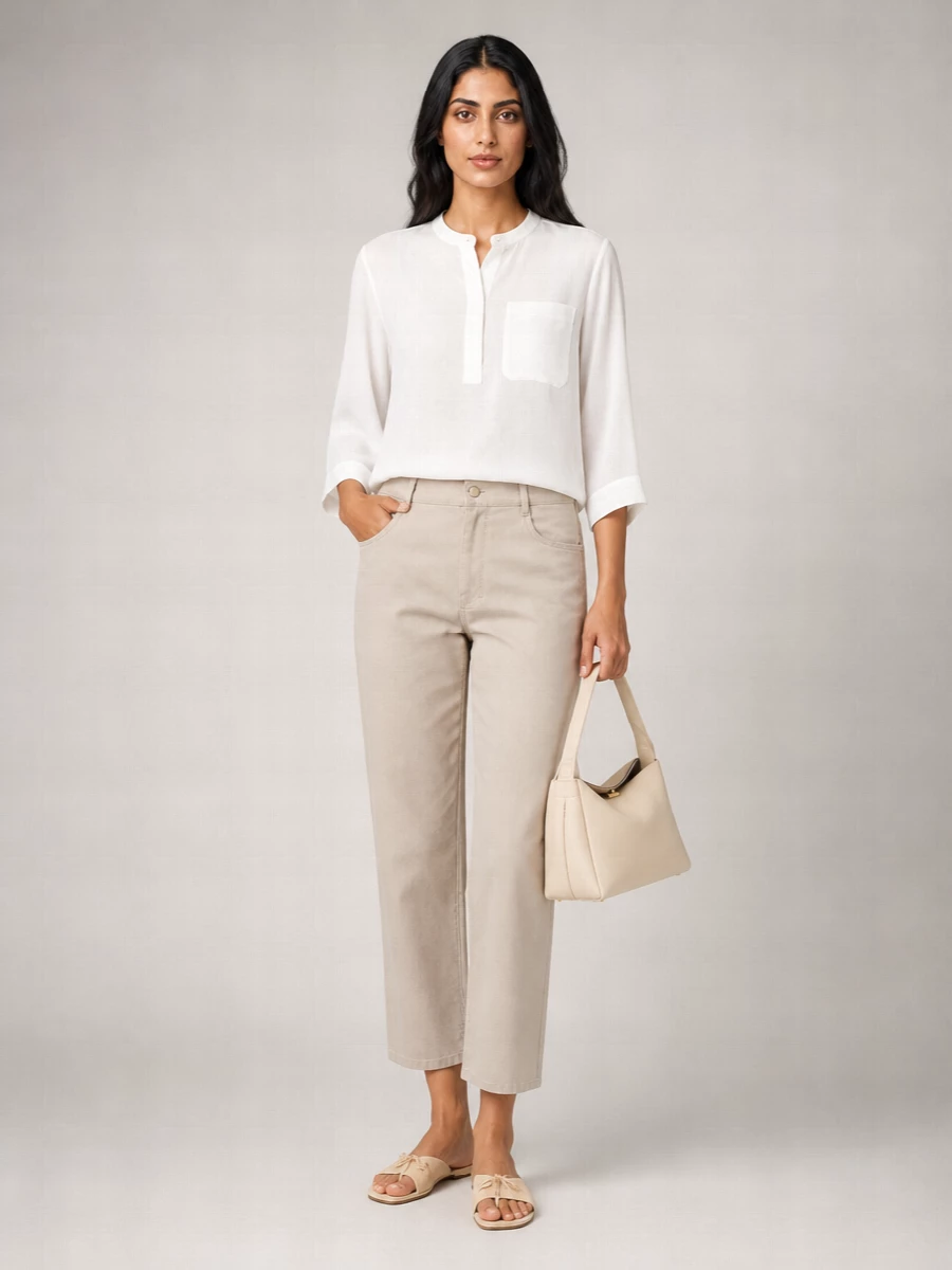 S Max Mara Wide-Leg Cropped Trousers
