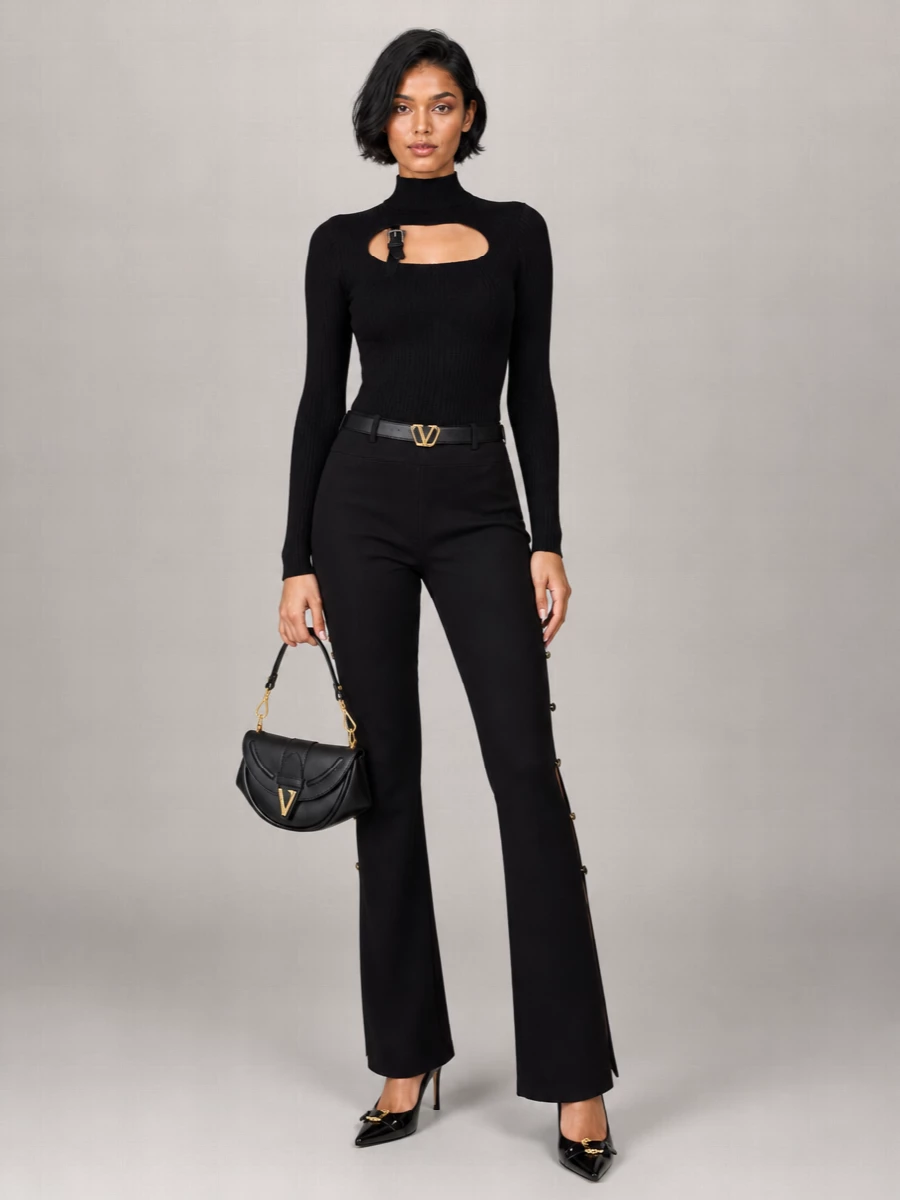 Versace Leather Pointed-Toe Pumps
