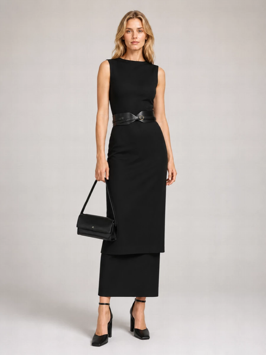 Courrèges Viscose-Blend Midi Dress