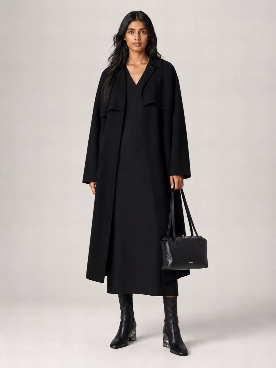 Jil Sander wool trench coat