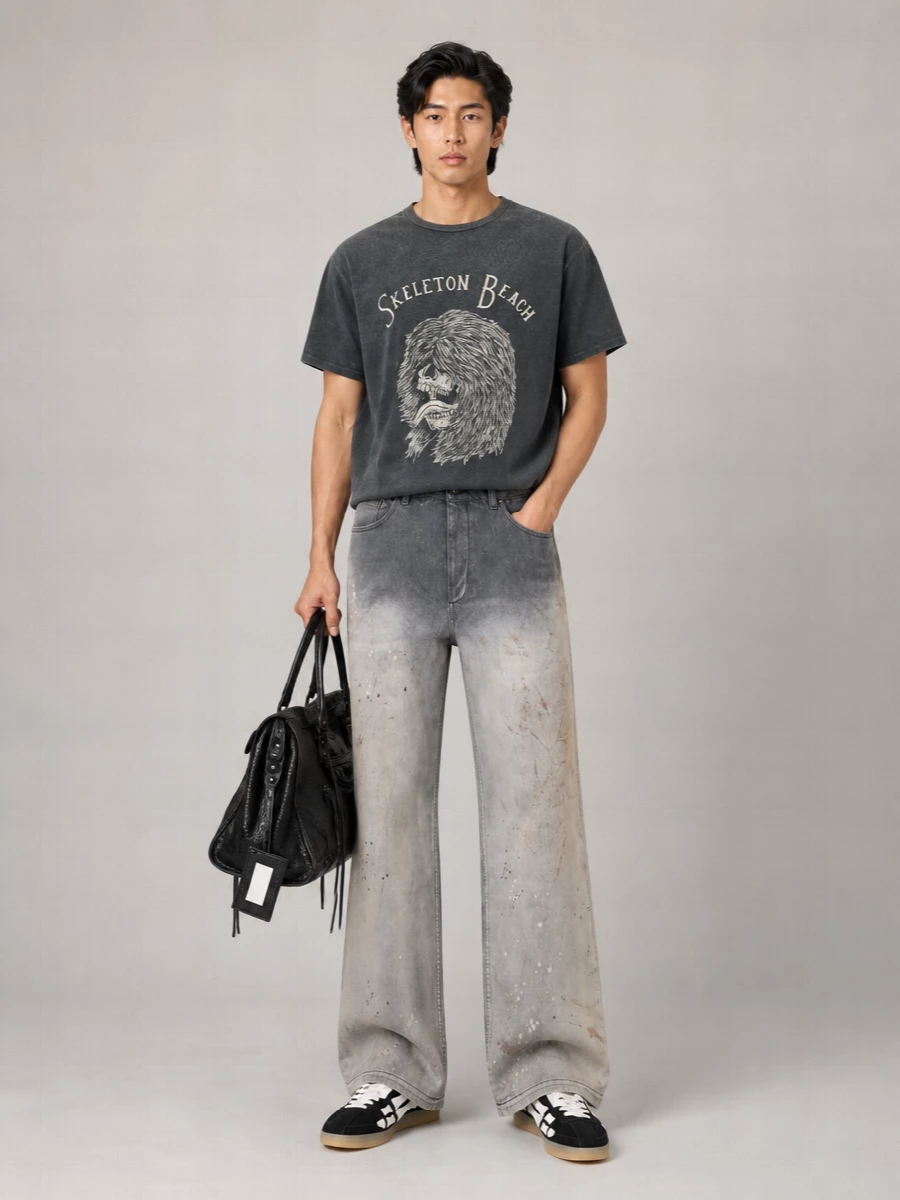 Gallery Dept. Printed Cotton Crew-Neck Short-Sleeve T-Shirt