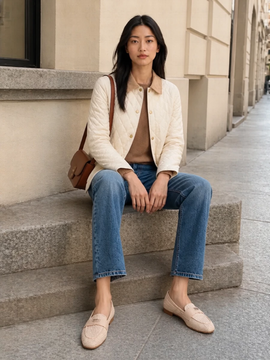 Barbour quilted jacket max mara knit apc jeans