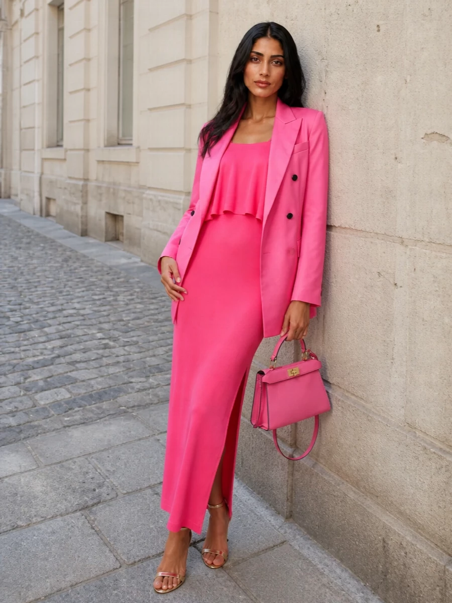 Tom ford pink evening dress fendi bag