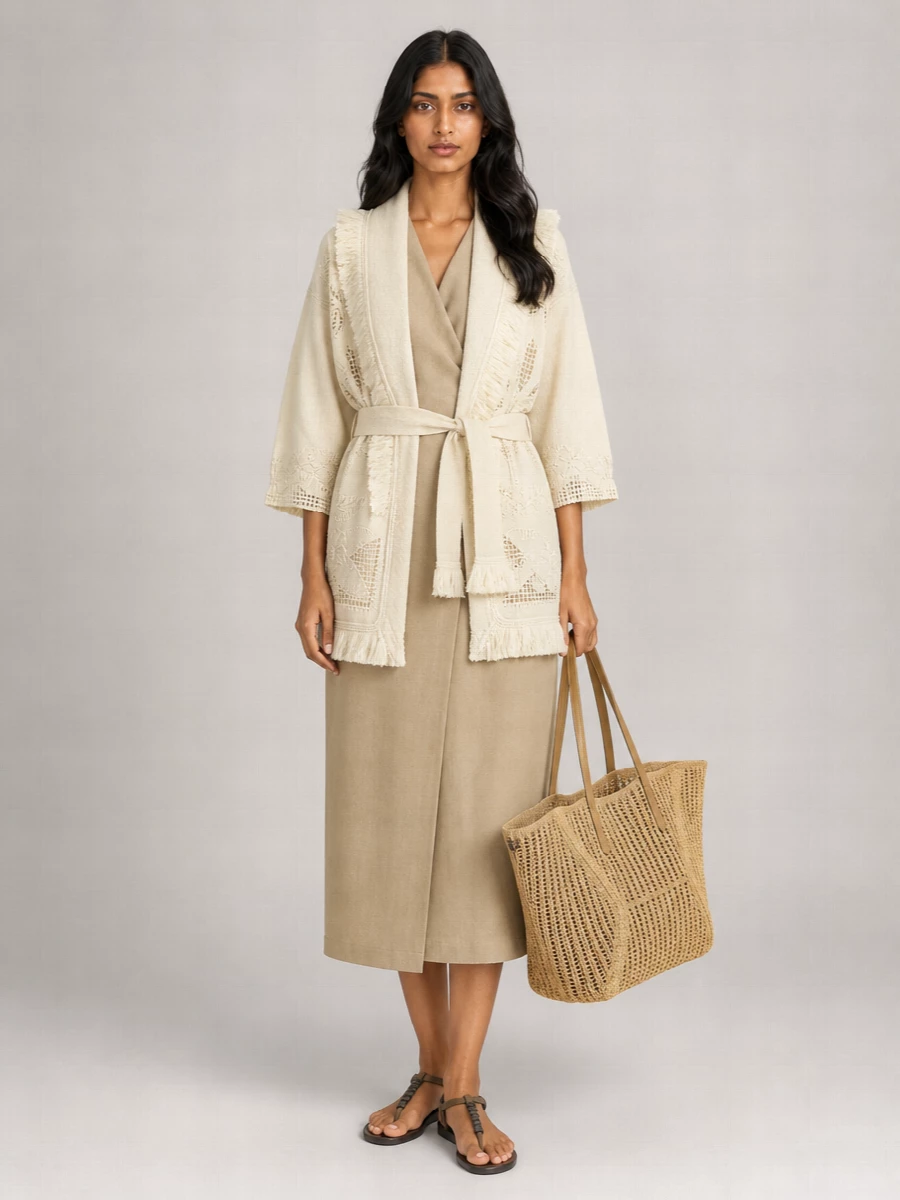 Alanui Virgin Wool Belted Cardigan