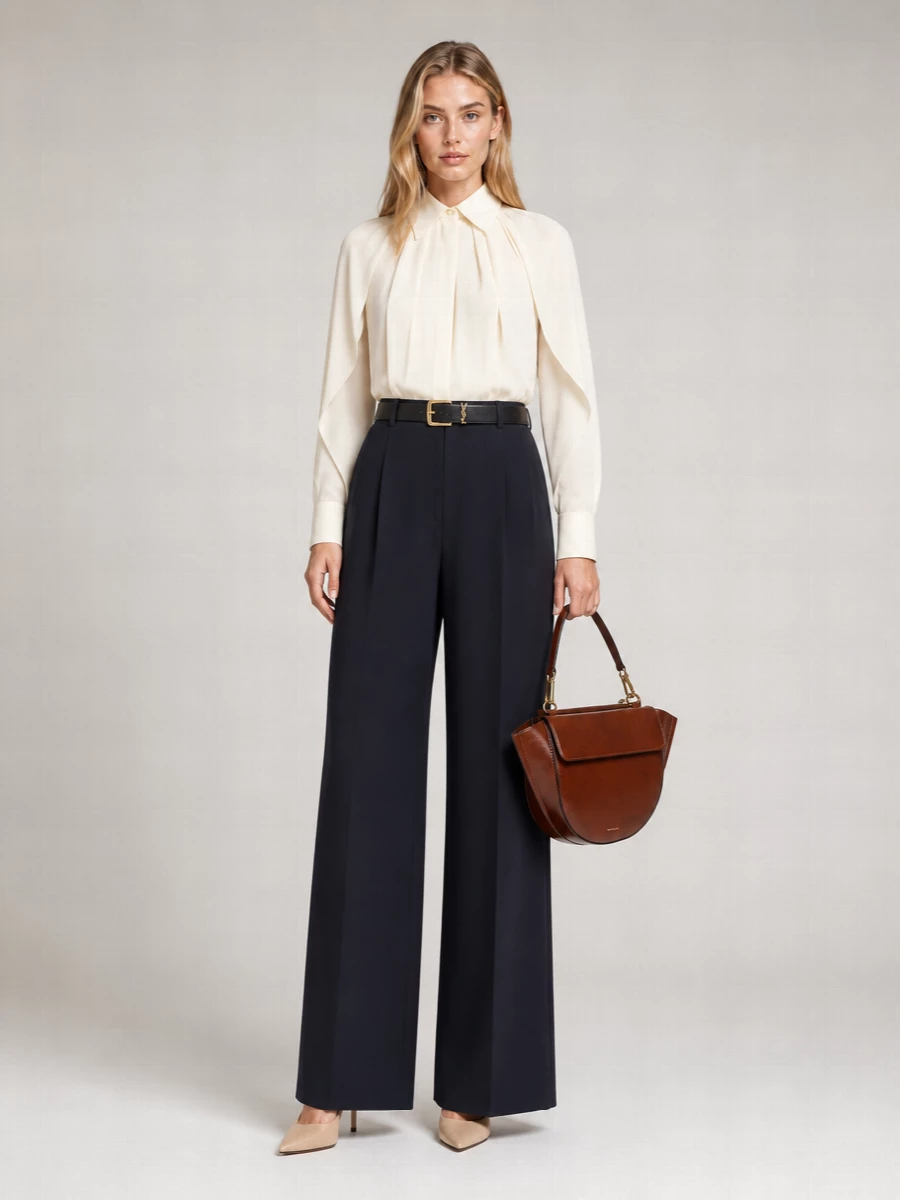 Max Mara Silk Wide-Leg Trousers