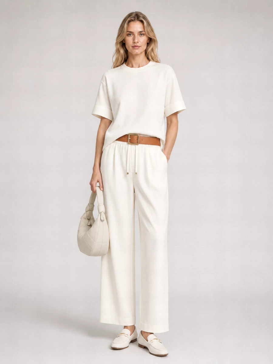 S Max Mara Linen Wide-Leg Trousers