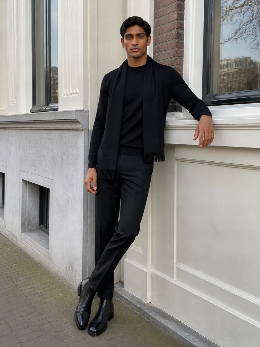 Alexander mcqueen black sweater tailored trousers