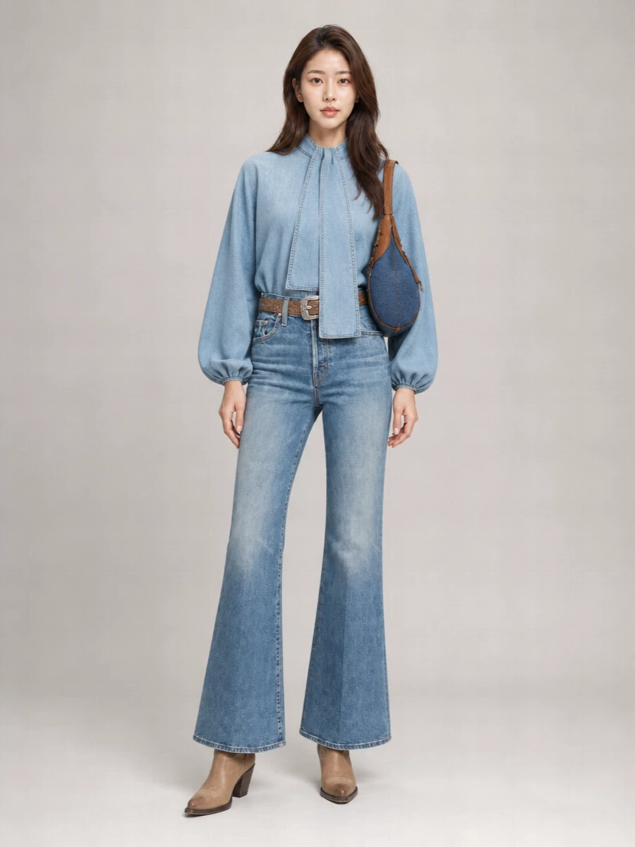 Mother straight-leg denim jeans