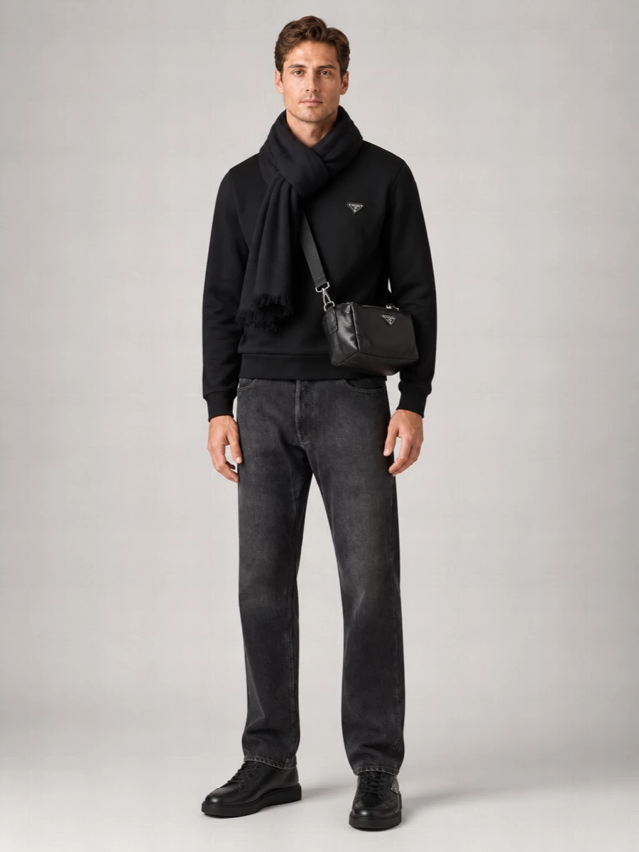 Prada Mid-Rise Straight-Leg Denim Jeans