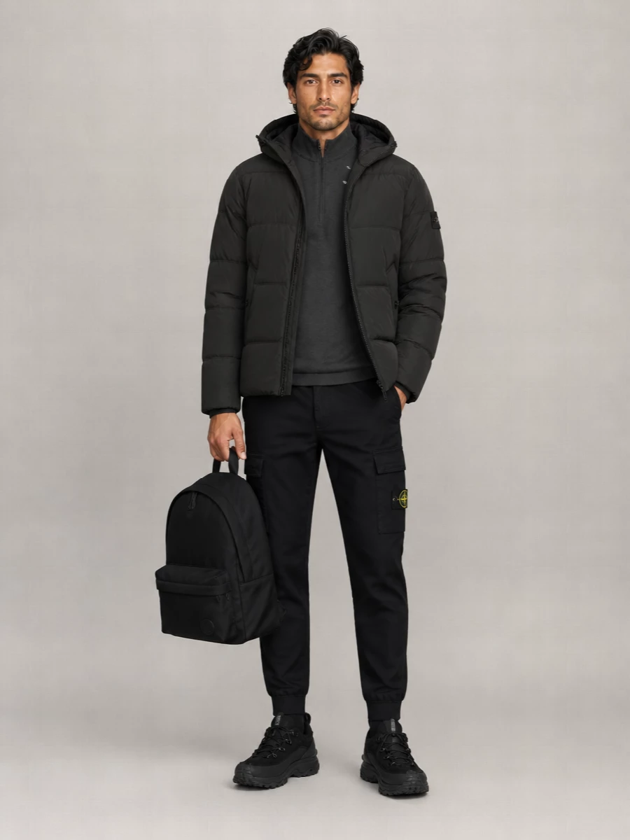 Stone Island Down Puffer Hooded Coat